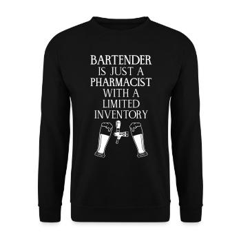 Bartender Mixologist Bartender Is - Unisex Sweatshirt - black - Front - Alina (178cm) & Michal (187cm)