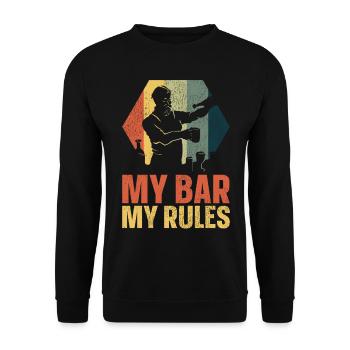 Bartender Mixologist My Bar My - Unisex Sweatshirt - black - Front - Alina (178cm) & Michal (187cm)