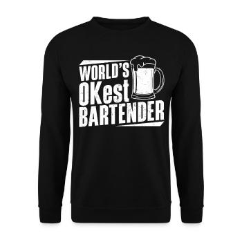 Bartender Mixologist World's - Unisex Pullover - Schwarz - Vorne - Alina (178cm) & Michal (187cm)
