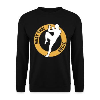 Oncle combattant de Muay Thai Oncle Muay Thai - Sweat-shirt Unisexe - noir - Devant - Alina (178cm) & Michal (187cm)