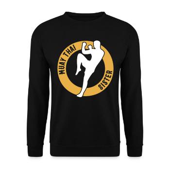 Sœur combattante de Muay Thai Sœur de Muay Thai - Sweat-shirt Unisexe - noir - Devant - Alina (178cm) & Michal (187cm)