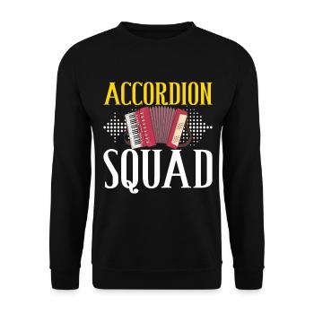 Akkordeon Instrument Akkordeonspieler - Unisex Pullover - Schwarz - Vorne - Alina (178cm) & Michal (187cm)