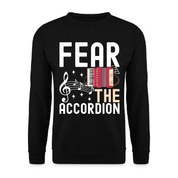 Akkordeon Instrument Akkordeonspieler - Unisex Pullover - Schwarz - Vorne - Alina (178cm) & Michal (187cm)