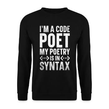 Programmer Computer Scientist Computer Nerd Gift - Unisex Sweatshirt - black - Front - Alina (178cm) & Michal (187cm)