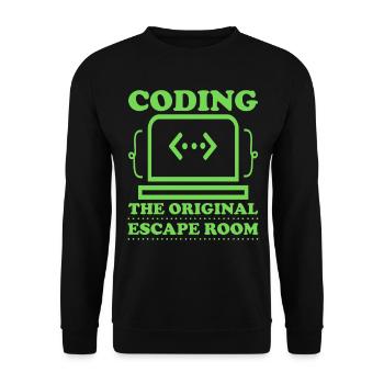 Programmer Computer Scientist Computer Nerd Gift - Unisex Sweatshirt - black - Front - Alina (178cm) & Michal (187cm)