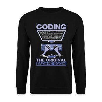 Programmer Computer Scientist Computer Nerd Gift - Unisex Sweatshirt - black - Front - Alina (178cm) & Michal (187cm)