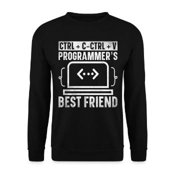 Programmer Computer Scientist Computer Nerd Gift - Unisex Sweatshirt - black - Front - Alina (178cm) & Michal (187cm)