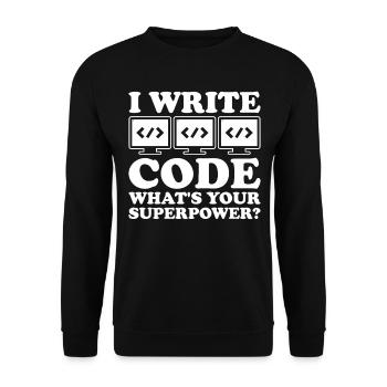Programmer Computer Scientist Computer Nerd Gift - Unisex Sweatshirt - black - Front - Alina (178cm) & Michal (187cm)