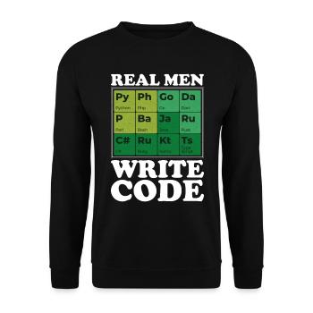 Programmer Computer Scientist Computer Nerd Gift - Unisex Sweatshirt - black - Front - Alina (178cm) & Michal (187cm)