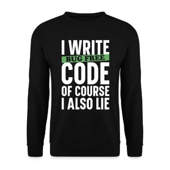 Programmer Computer Scientist Computer Nerd Gift - Unisex Sweatshirt - black - Front - Alina (178cm) & Michal (187cm)