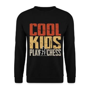 Cool kids jouer aux échecs drôle d’échecs dire - Sweat-shirt Unisexe - noir - Devant - Alina (178cm) & Michal (187cm)