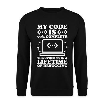 Programmer Computer Scientist Computer Nerd Gift - Unisex Sweatshirt - black - Front - Alina (178cm) & Michal (187cm)