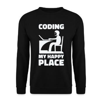 Programmer Computer Scientist Computer Nerd Gift - Unisex Sweatshirt - black - Front - Alina (178cm) & Michal (187cm)