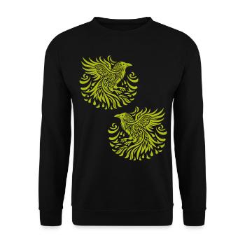 Crow Raven Birds Occult Crows Raven Raven - Unisex Sweatshirt - black - Front - Alina (178cm) & Michal (187cm)