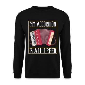 Accordéon Instrument Accordéoniste - Sweat-shirt Unisexe - noir - Devant - Alina (178cm) & Michal (187cm)