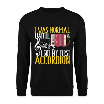 Accordéoniste Accordéoniste - Sweat-shirt Unisexe - noir - Devant - Alina (178cm) & Michal (187cm)