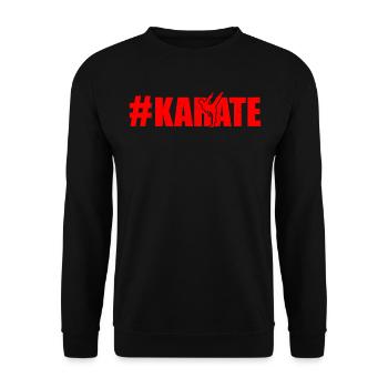 #Karate - Karate Fighting Karate Fighter - Unisex Pullover - Schwarz - Vorne - Alina (178cm) & Michal (187cm)