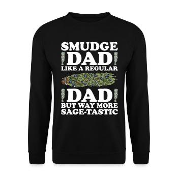 Smudging Smudge Spiritual Healing Incense - Unisex Sweatshirt - black - Front - Alina (178cm) & Michal (187cm)