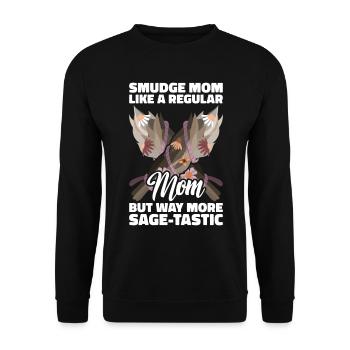 Smudging Smudge Spiritual Healing Incense - Unisex Sweatshirt - black - Front - Alina (178cm) & Michal (187cm)