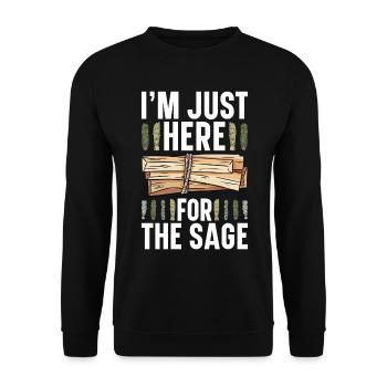 Smudging Smudge Spiritual Healing Incense - Unisex Sweatshirt - black - Front - Alina (178cm) & Michal (187cm)