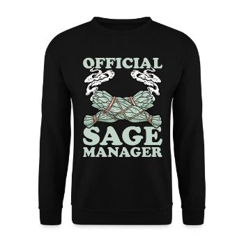 Smudging Smudge Spiritual Healing Incense - Unisex Sweatshirt - black - Front - Alina (178cm) & Michal (187cm)