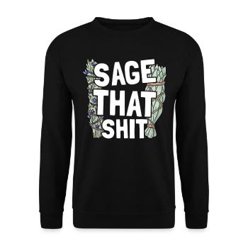Smudging Smudge Spiritual Healing Incense - Unisex Sweatshirt - black - Front - Alina (178cm) & Michal (187cm)