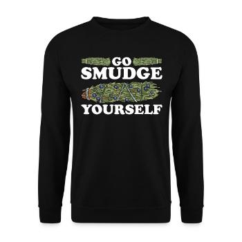 Smudging Smudge Spiritual Healing Incense - Unisex Sweatshirt - black - Front - Alina (178cm) & Michal (187cm)