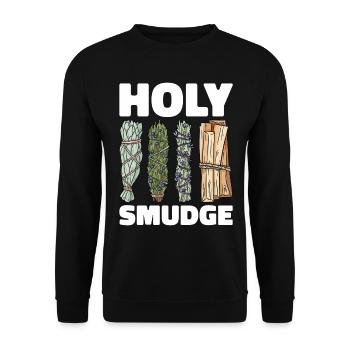 Smudging Smudge Spiritual Healing Incense - Unisex Sweatshirt - black - Front - Alina (178cm) & Michal (187cm)