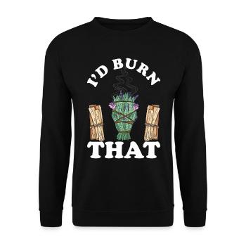Smudging Smudge Spiritual Healing Incense - Unisex Sweatshirt - black - Front - Alina (178cm) & Michal (187cm)