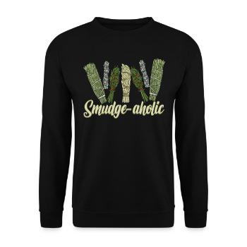 Smudging Smudge Spiritual Healing Incense - Unisex Sweatshirt - black - Front - Alina (178cm) & Michal (187cm)