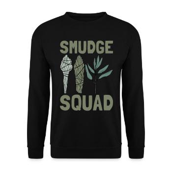 Smudging Smudge Spiritual Healing Incense - Unisex Sweatshirt - black - Front - Alina (178cm) & Michal (187cm)