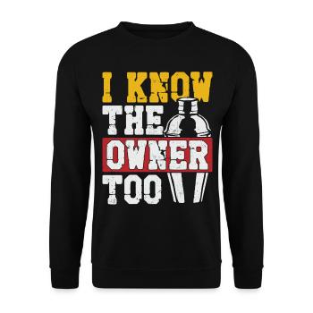 Barman Mixologue Je connais le - Sweat-shirt Unisexe - noir - Devant - Alina (178cm) & Michal (187cm)