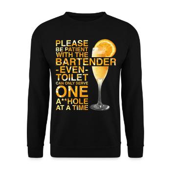Bartender Mixologist Please Be - Unisex Sweatshirt - black - Front - Alina (178cm) & Michal (187cm)