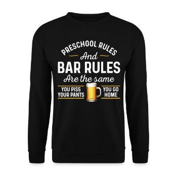 Barman Mixologue Préscolaire - Sweat-shirt Unisexe - noir - Devant - Alina (178cm) & Michal (187cm)