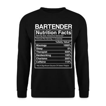 Bartender Mixologist Bartender - Unisex Sweatshirt - black - Front - Alina (178cm) & Michal (187cm)