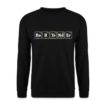 Bartender Mixologist Elements - Unisex Sweatshirt - black - Front - Alina (178cm) & Michal (187cm)