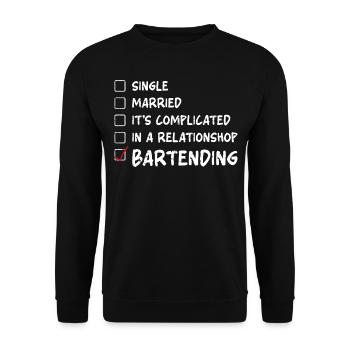 Bartender Mixologist Single - Unisex Sweatshirt - black - Front - Alina (178cm) & Michal (187cm)