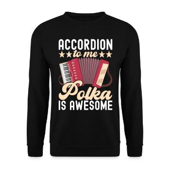 Accordéoniste Accordéoniste - Sweat-shirt Unisexe - noir - Devant - Alina (178cm) & Michal (187cm)