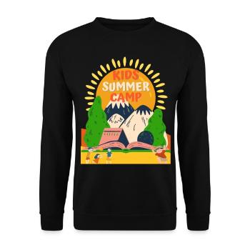 Aventure de camp d’été pour enfants mignons vacances d’été 2024 - Sweat-shirt Unisexe - noir - Devant - Alina (178cm) & Michal (187cm)