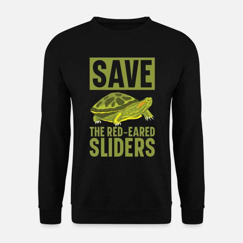 Red-eared Turtle Turtle - Unisex Sweatshirt - black