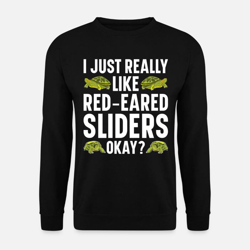 Red-eared Turtle Turtle - Unisex Sweatshirt - black