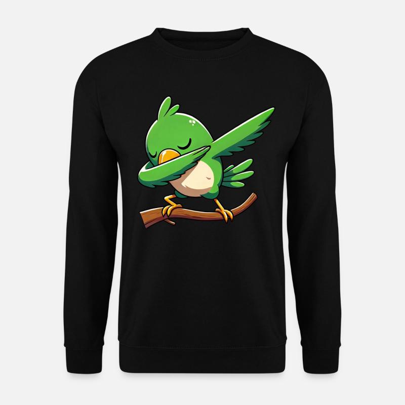 Tupfendes Papageientier. Lustige - Unisex Pullover - Schwarz