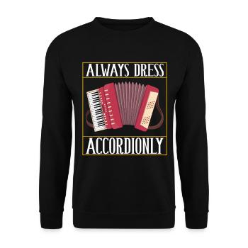 Accordéoniste Accordéoniste - Sweat-shirt Unisexe - noir - Devant - Alina (178cm) & Michal (187cm)