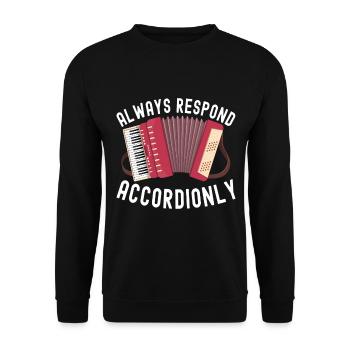 Accordéoniste Accordéoniste - Sweat-shirt Unisexe - noir - Devant - Alina (178cm) & Michal (187cm)