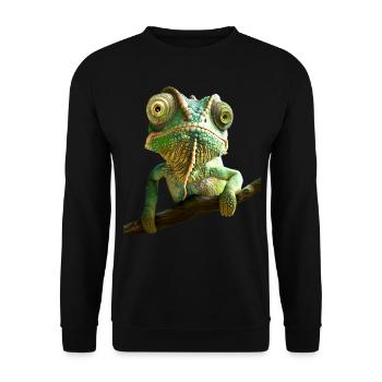 Chameleon, Lizard, Reptile, Iguana, Lizard, Chameleons - Unisex Sweatshirt - black - Front - Alina (178cm) & Michal (187cm)
