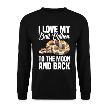 Banana Ball Python Herpetologist Coral Ball - Unisex Pullover - Schwarz - Vorne - Alina (178cm) & Michal (187cm)