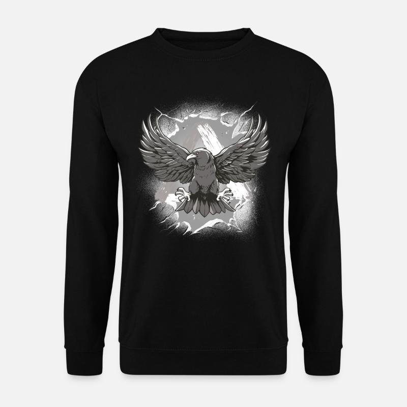 Halloween Krähe Krähen Rabe Raben okkult Vögel - Unisex Pullover - Schwarz