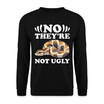 Banana Ball Python Herpetologist Coral Ball - Unisex Pullover - Schwarz - Vorne - Alina (178cm) & Michal (187cm)