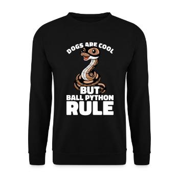 Banana Ball Python Herpetologist Coral Ball - Unisex Pullover - Schwarz - Vorne - Alina (178cm) & Michal (187cm)