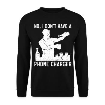 Bartender Mixologist No, I Don't - Unisex Sweatshirt - black - Front - Alina (178cm) & Michal (187cm)